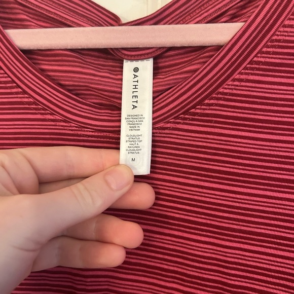 Athleta Cloudlight Stratus Striped Top Medium - Picture 2 of 3